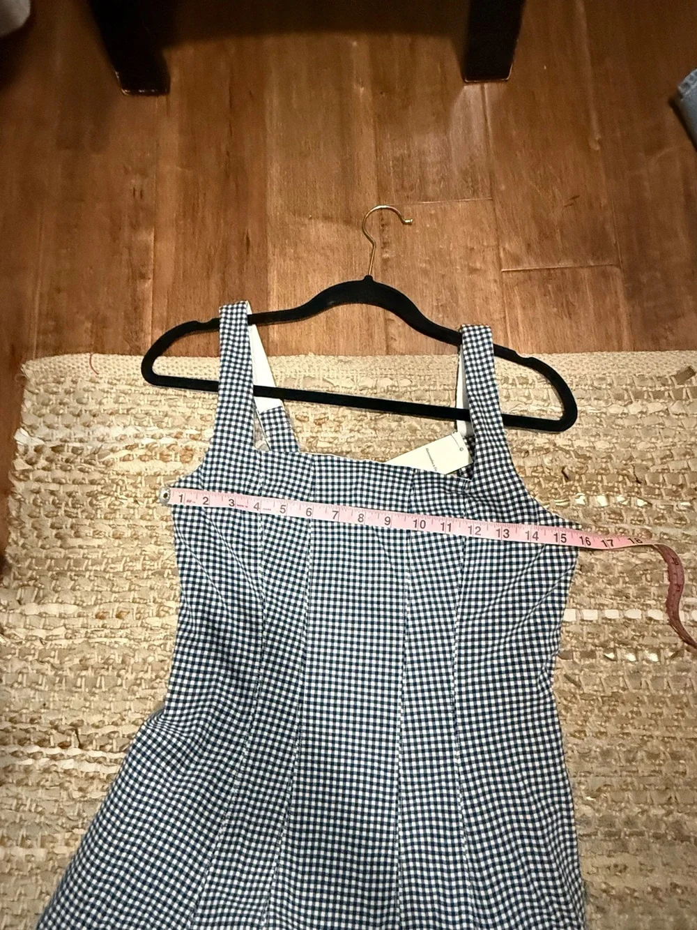 Abercrombie & Fitch Blue and White Gingham Maxi Sundress